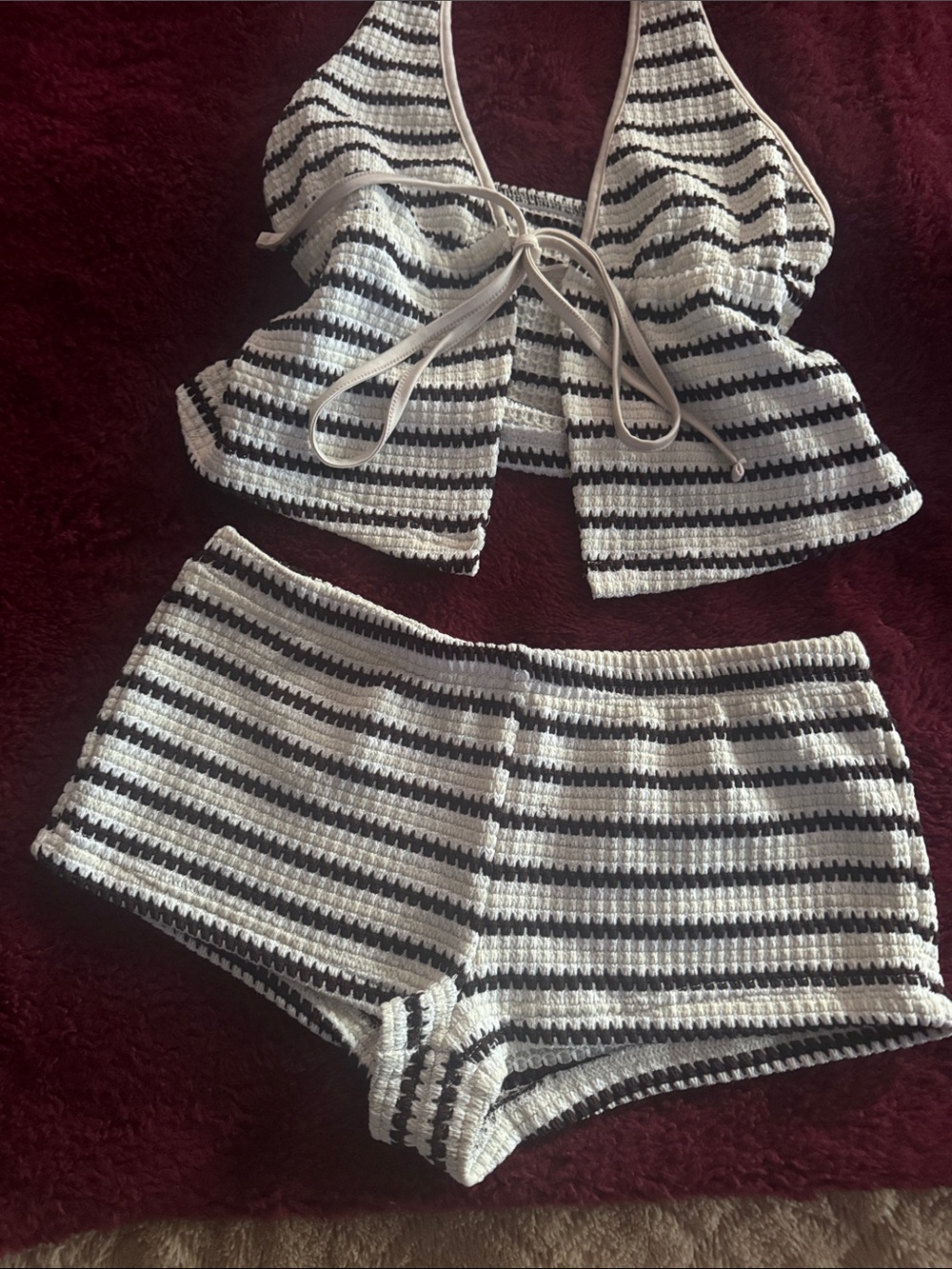 Striped Crochet Halter Set - Picture 3 of 3
